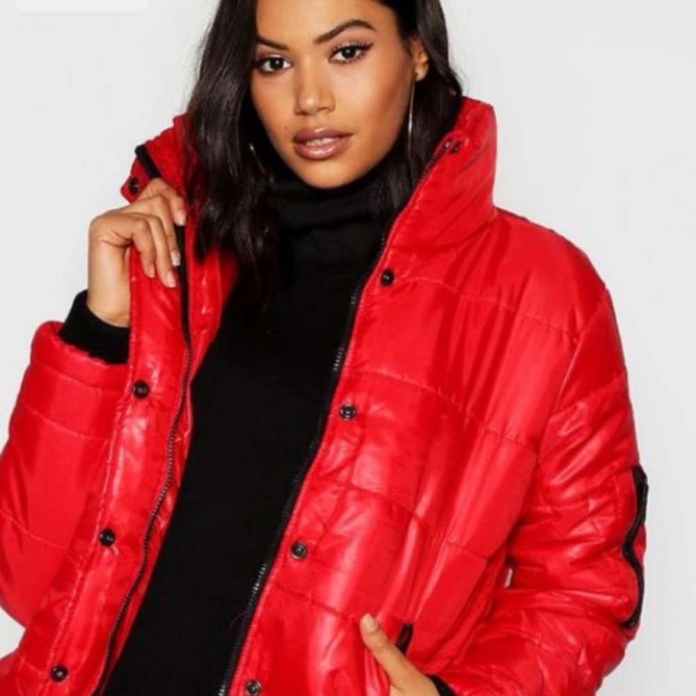 Funnel Puffer Jacket with Zips